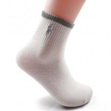 Men's Embroidered Socks Solid Combed Cotton Socks 
